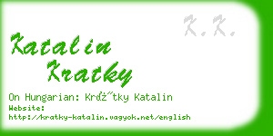 katalin kratky business card